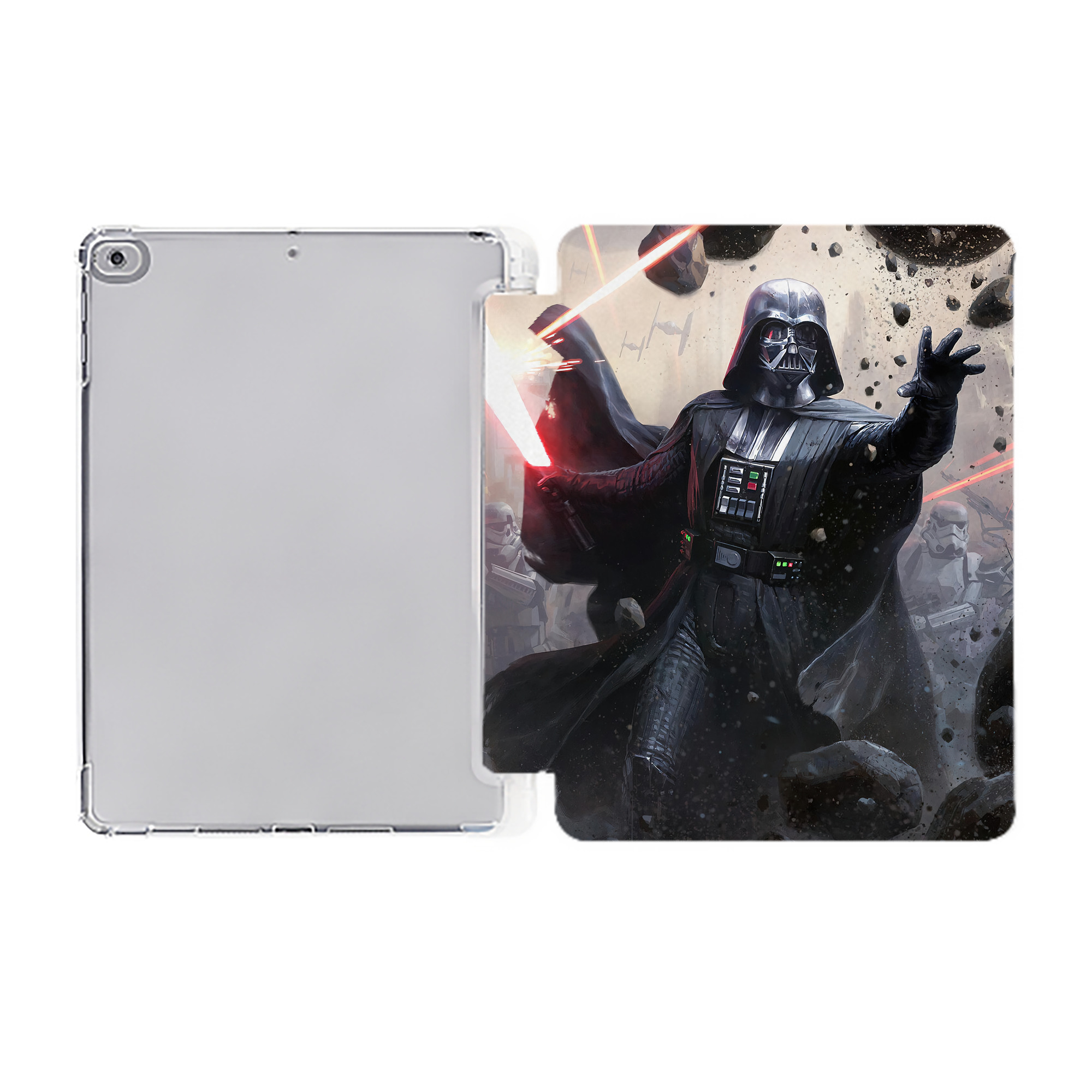 （画像用） スター・ウォーズ Star Wars IPad ケース ペン収納付き 三つ折りスタンド PUレザー×シリコン 対応機種9.5/10.5/10.9インチ